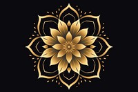 Mandalas pattern flower gold. AI generated Image by rawpixel.