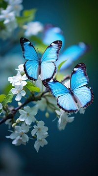Blue Morpho Butterflys butterfly nature flower.