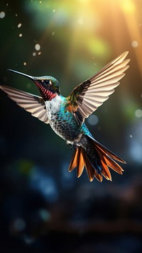 Hummingbird wildlife animal flying.
