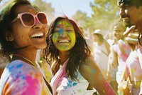 Holi festival sunglasses adult smile.