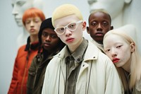 Albinism portrait glasses adult. AI generated Image by rawpixel.