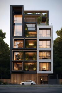 Apartment building architecture vehicle city. 