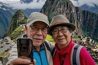 Machu Picchu selfie portrait glasses.