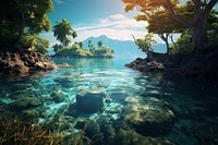  Nature background land landscape outdoors. AI generated Image by rawpixel.