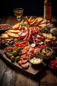 Spanish Tapas Platter platter cheese brunch. AI generated Image by rawpixel.