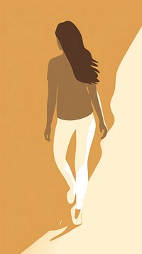 Cool teenager walking adult art silhouette. AI generated Image by rawpixel.