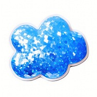 Cloud glitter shape blue. AI generated Image by rawpixel.