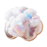 Cloud jewelry white background translucent. AI generated Image by rawpixel.