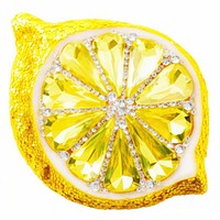 Lemon jewelry white background accessories. AI generated Image by rawpixel.