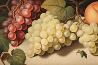 Fruit backgrounds painting grapes.