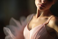 Extreme close up of ballet adult dress recreation.
