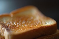 Extreme close up of toast food bread freshness.