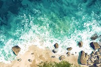 Aerial view of a beach sea outdoors nature.