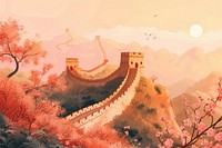 Great wall of china art architecture tranquility.