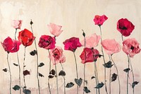 Field of rose art backgrounds painting.