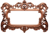 Nouveau art of arch frame copper white background architecture.