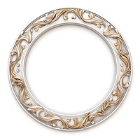 Nouveau art of circle frame porcelain jewelry locket.