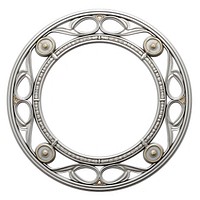 Nouveau art of circles frame jewelry white background accessories.
