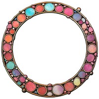 Nouveau art of circles frame jewelry white background accessories.