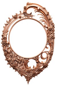 Nouveau art of moon frame jewelry pendant copper.