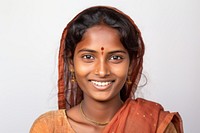 India women smile necklace portrait jewelry.