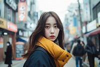 Korean fashionista portrait street adult.