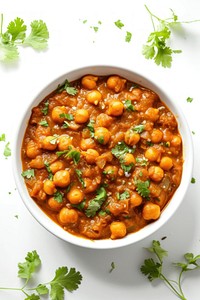 Photo of chana masala curry food meal.