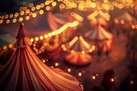 Photo of circus illuminated celebration decoration.