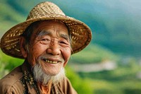 China farmer adult smile happy.