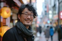 Japan writer portrait glasses adult.