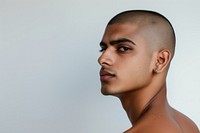 Indian young man with skinhead designer hair portrait photography adult.