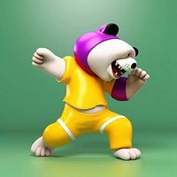 China kung fu bear figurine cartoon toy.