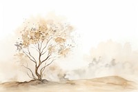 Tree watercolor background painting tranquility creativity.