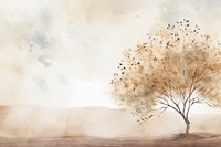 Tree watercolor background painting outdoors nature.