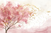 Tree watercolor background backgrounds painting blossom.
