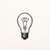Drawing of a light bulb lightbulb line electricity.