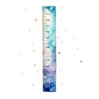 Ruler in Watercolor style ruler white background thermometer.