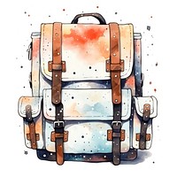 Bag in Watercolor style bag backpack suitcase.