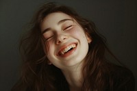 Young british girl laughing smile adult.