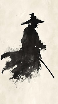 Samurai silhouette painting samurai.