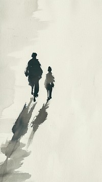 People walking silhouette paper adult.