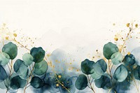 Eucalyptus watercolor background backgrounds outdoors painting.