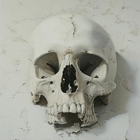 Broken skull anthropology sculpture history.