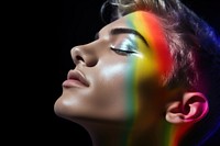 Lgbt male face photography portrait rainbow.