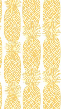 Stroke painting of pineapple wallpaper pattern fruit plant.