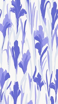 Stroke painting of iris wallpaper pattern nature plant.