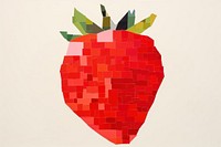 Abstract strawberry ripped paper fruit plant food.
