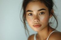 A young Filipino woman Healthy skin adult face hairstyle.