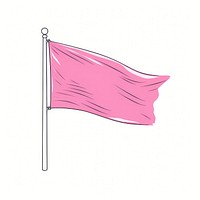 Pink flag line white background independence.
