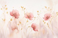 Pink flowers watercolor background painting backgrounds pattern.